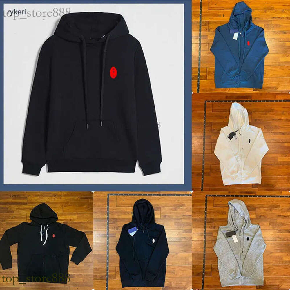 R LHoodie Designer Polo Pony Men's Designer Hoodie Pullover Sweatshirt Men Women Small Horse Autumn Winter Business Casual Half Pull Zip Up Jacket 1Be