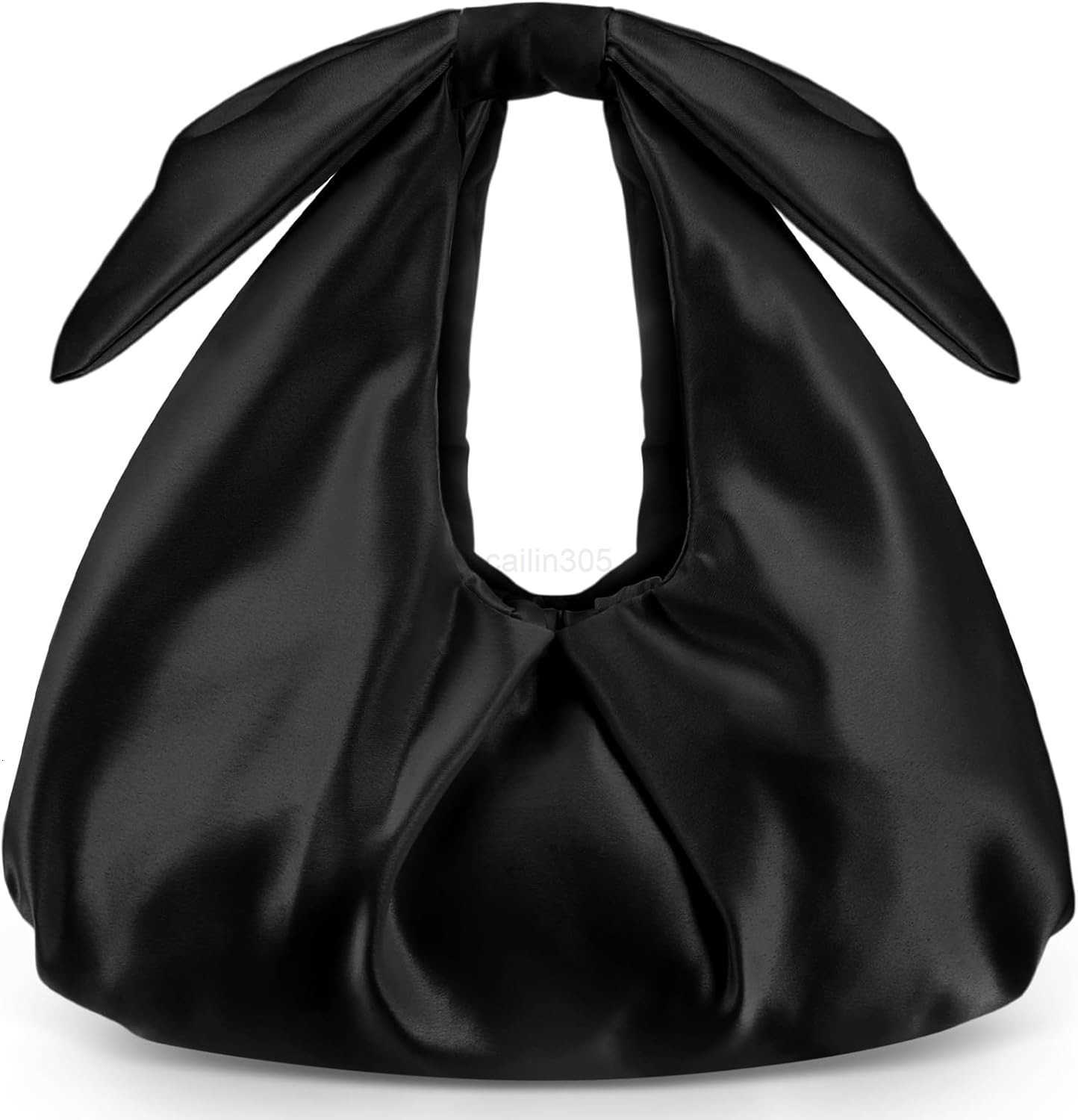 Purse for Women Bow Evening Bag Ruched Satin Handbag Top Handle Purse for Wedding Bachelor Bridesmaid Gifts Z25909