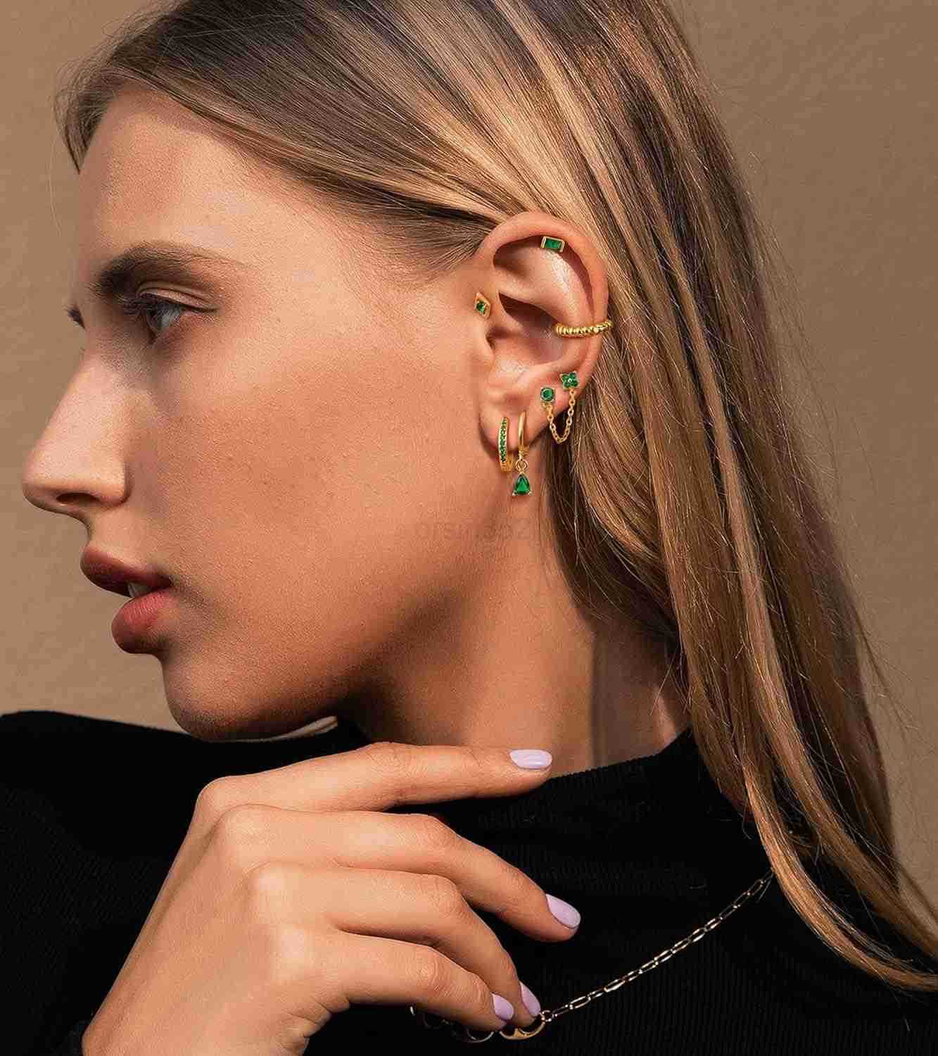 Flat Back Earrings for Women Hypoallergenic Surgical Steel Earrings for Sensitive Ears 20G Small Stainless Steel Flatback Stud Hoop Cartilage Earring 