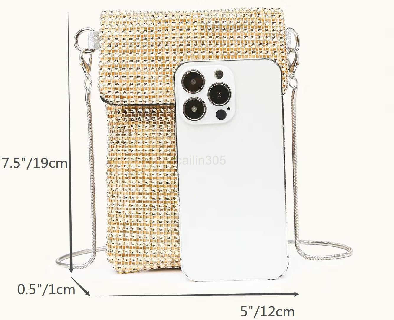 Womens Crossbody Bag Glitter Rhinestone Evening Bag Purse Sequin Wedding Handbag Z25909