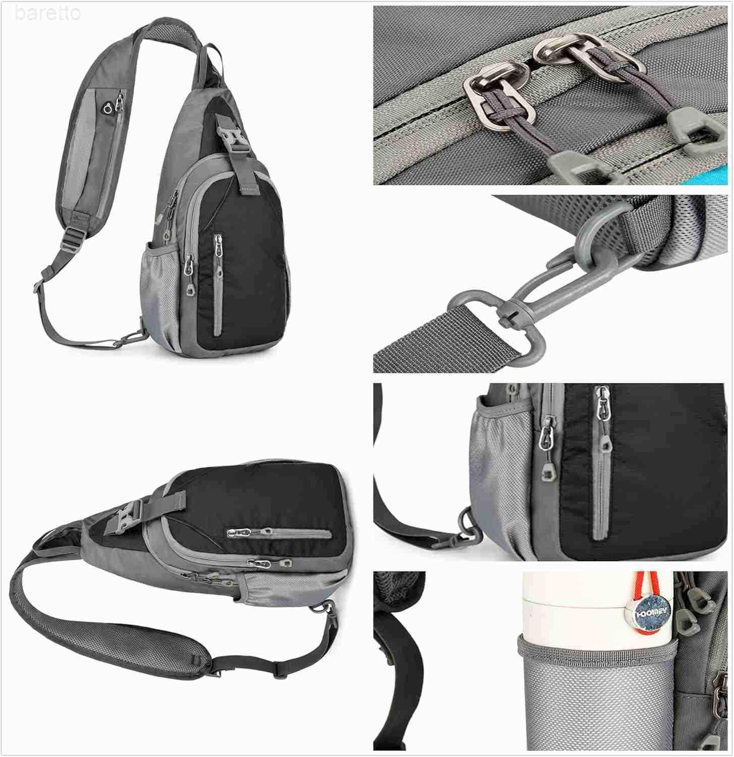 Crossbody Sling Backpack Hiking Daypack Lightweight Casual Shoulder Chest Bag Multiple Pockets Outdoor Travel Z250909