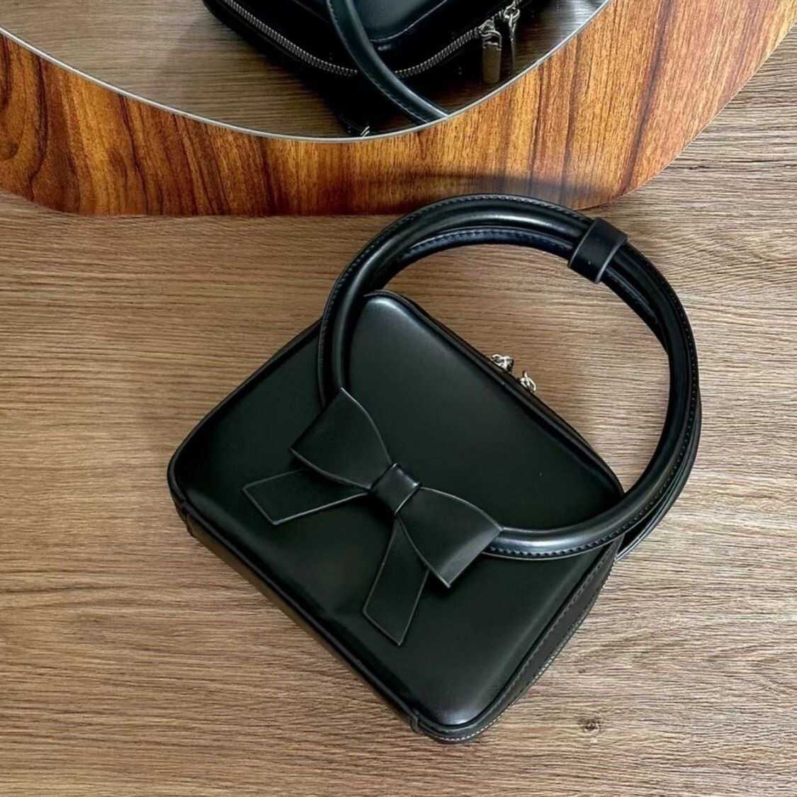 new sweet bow small leisure square bag luxury bag multifunctional solid color women s crossbody bag designer bag shoulder bag