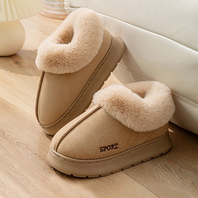 Fluffy Ankle Boots Female Winter y ner Woman Shoes Elegant Plush Womens Slippers Home Fuzzy Fur Slides Snow Booties 250909