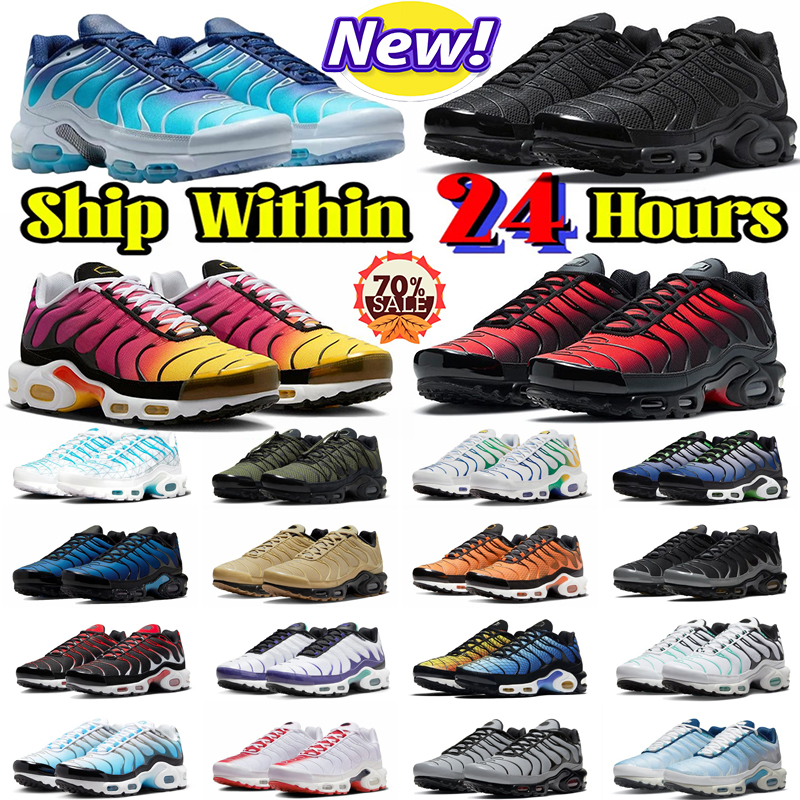 Designer shoes tn tnss Running Shoes Men plus Triple White Black Sky Blue Gradient Dusk Unity Tennis Breathable Mens Trainers Outdoor tn chaussure Sneakers 40-46