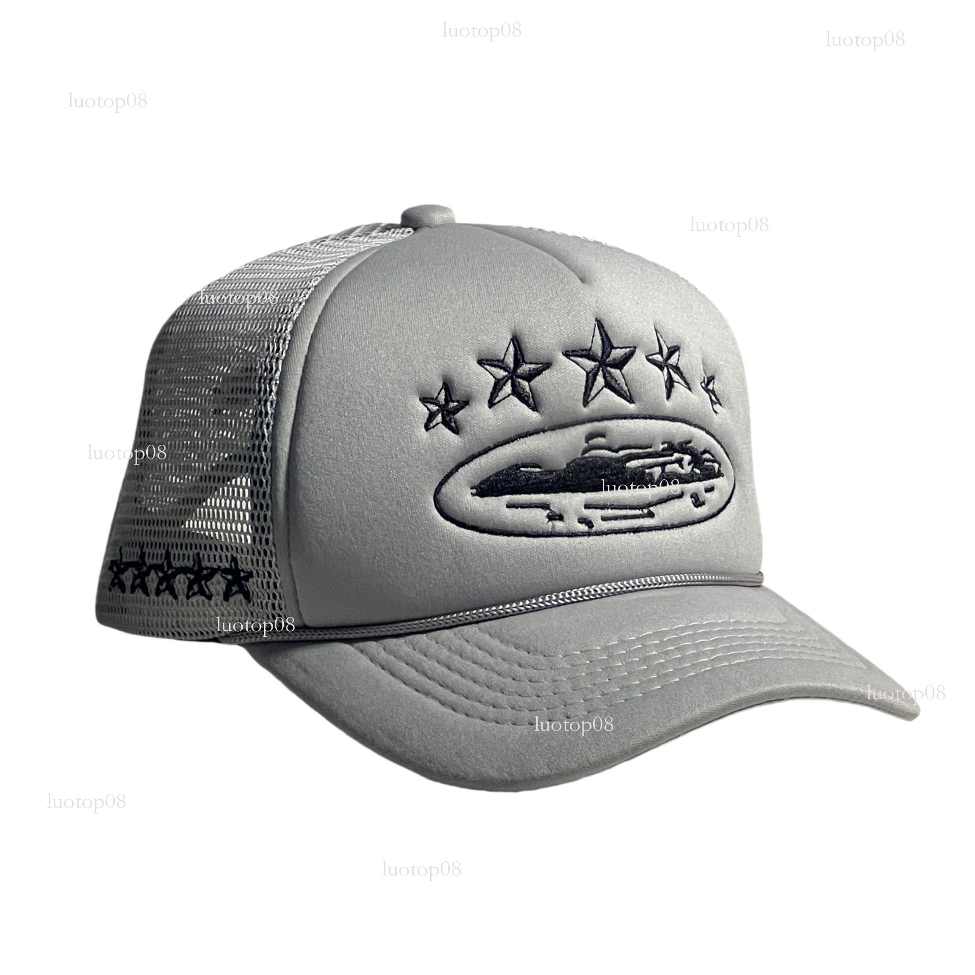 fashion designer new trendy brand baseball personalized cruise ship embroidery fivepointed truck fashion star mesh cap luxurious casual hat
