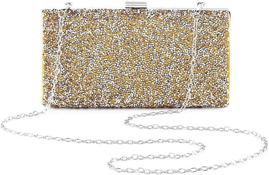 Glitter Evening Clutch Bag Single Sided Diamond Bag Crossbody Purse Wedding Party Bag for Women Z25909