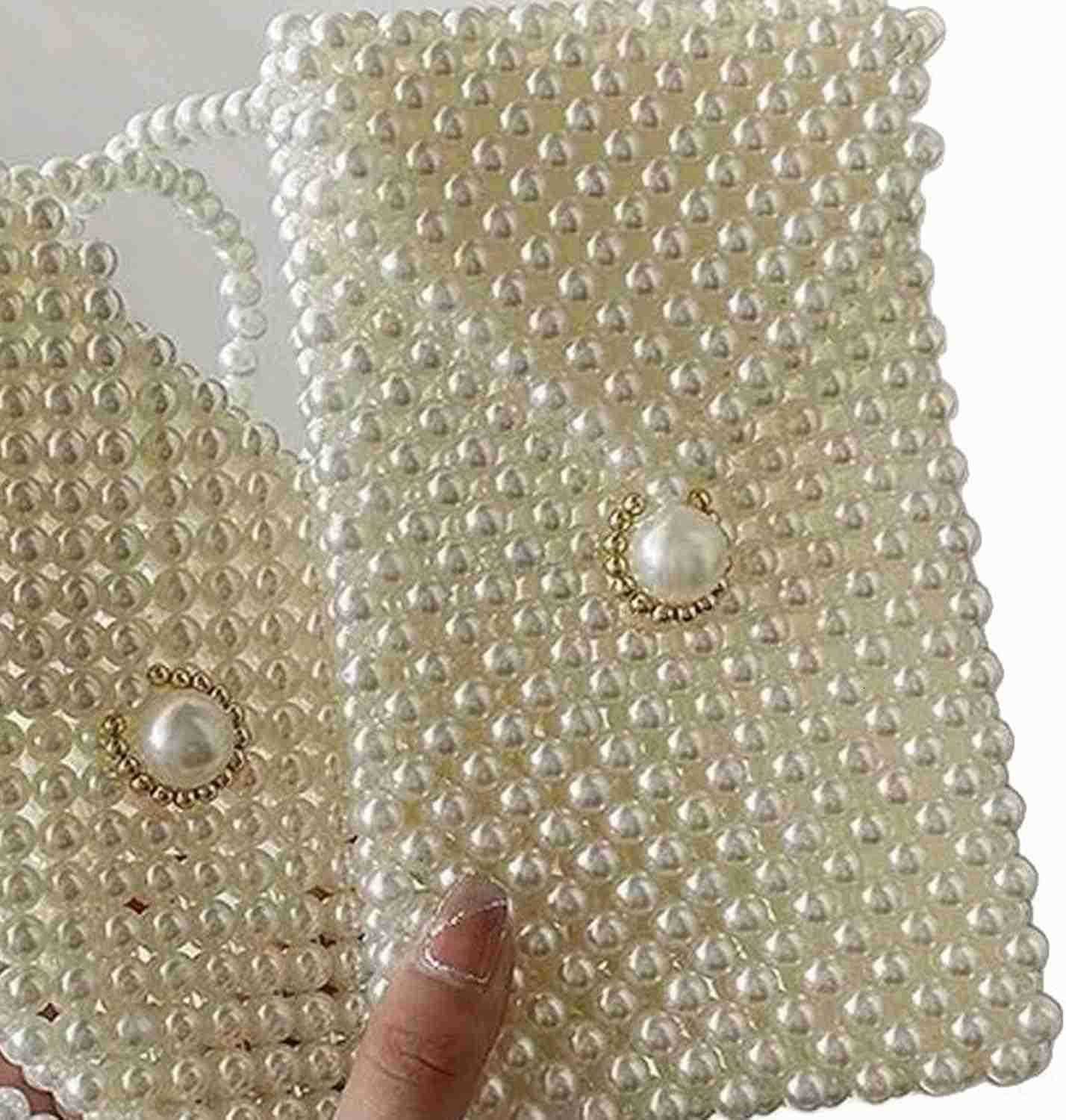 Pearl Bag Chain Bag Purse Bags Artificial Pearl Clutch Crossbody Handmade Bags Evening Bags for Party Wedding Bridal Party Travel Prom 56 Z25909