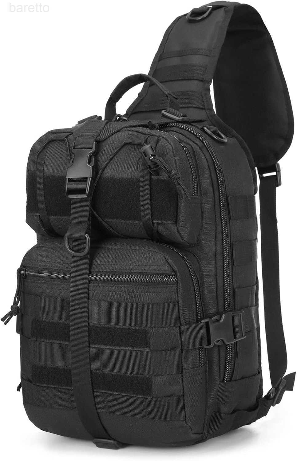 Sling Bag Backpack Military Rover Shoulder Pack EDC Molle Assault Range Bag for Men AmbidextrousBlack Z250909