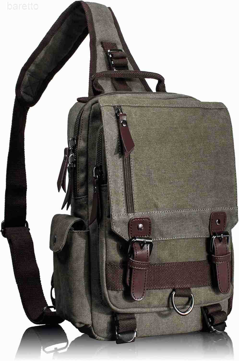 Retro Crossbody Bag Sling Bag Canvas Messenger Bag for Men Women Shoulder Bag Crossbody Handbags Satchel Travel Bag Z250909