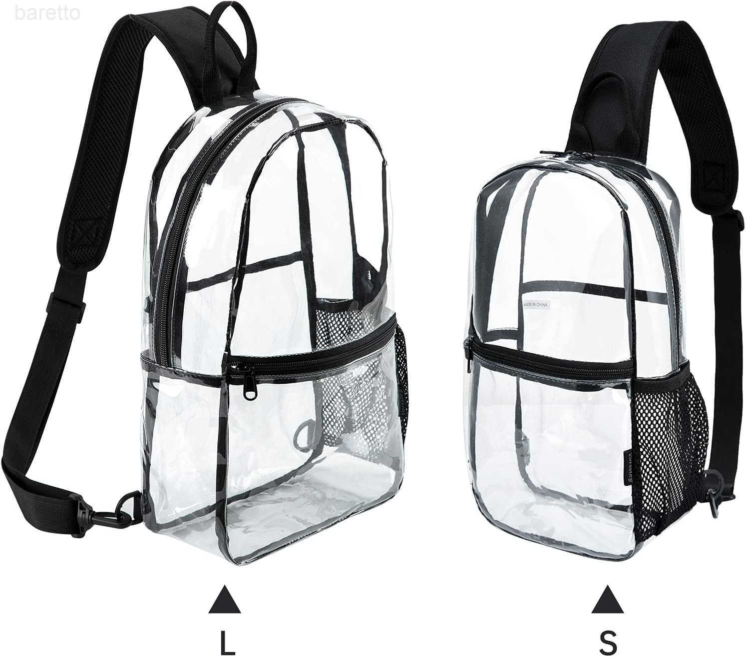 Clear Sling Backpack Crossbody Bag for Men Transparent Concert Approved Bag Plastic One Strap Z250909