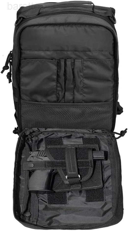 Tactical Sling Bag Pack with Small Gun Holster Small Single Shoulder Sling Pack MOLLE Everyday Carry Bag Black Z250909