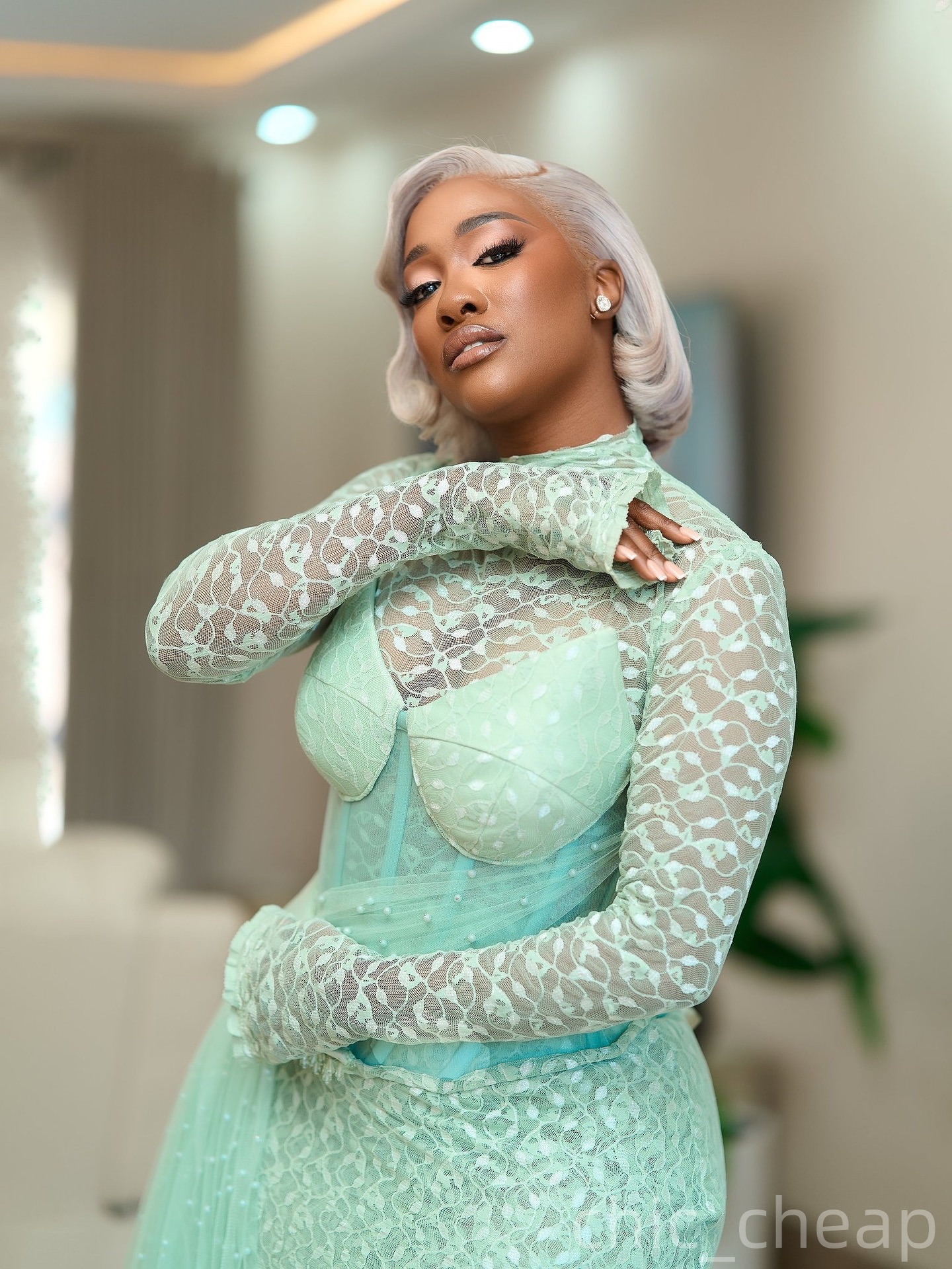 Mint Mermaid Prom Dresses 2025 Lace Pearls Full Sleeves Vintage Evening Formal Party Second Birthday Engagement Gowns Plus Size Dress For Special Occa