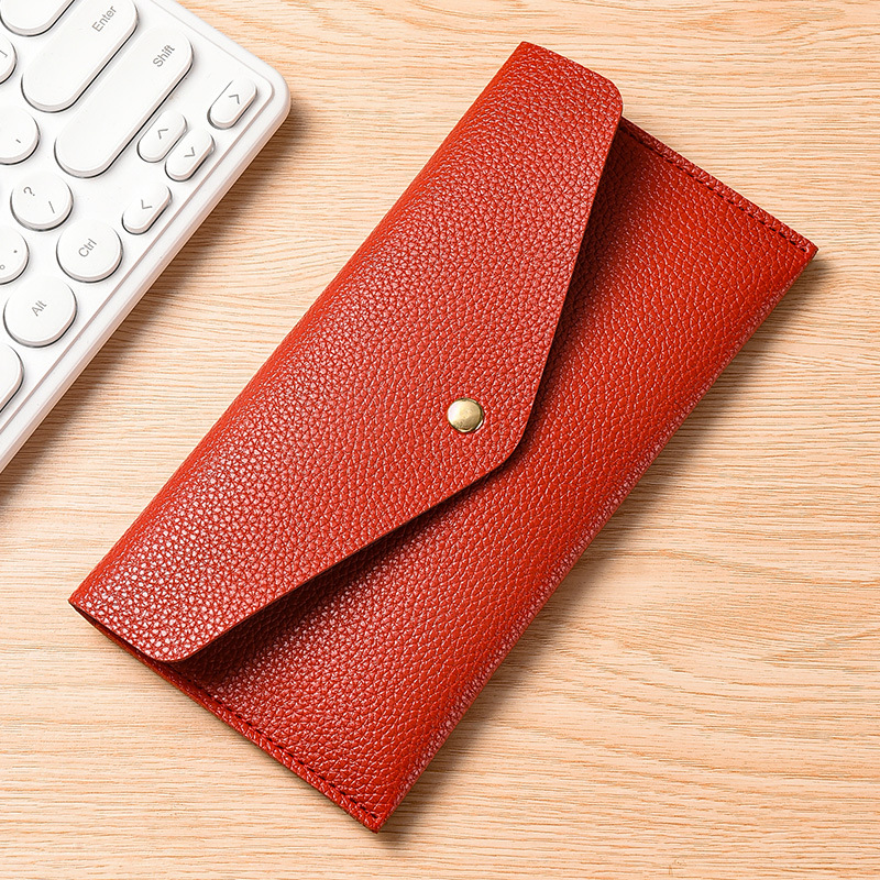 2025 New Women's Long Wallet Ultra Thin Soft Leather Clutch with Phone Pocket High Capacity Card Holder