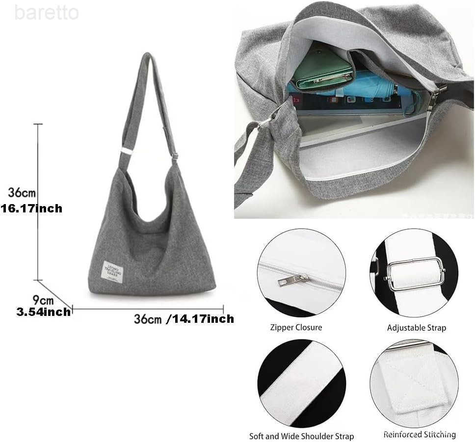 Womens Casual Canvas Shoulder Bag Spacious Versatile and Fashionable Multiple Color Options for Everyday Chic Z250909