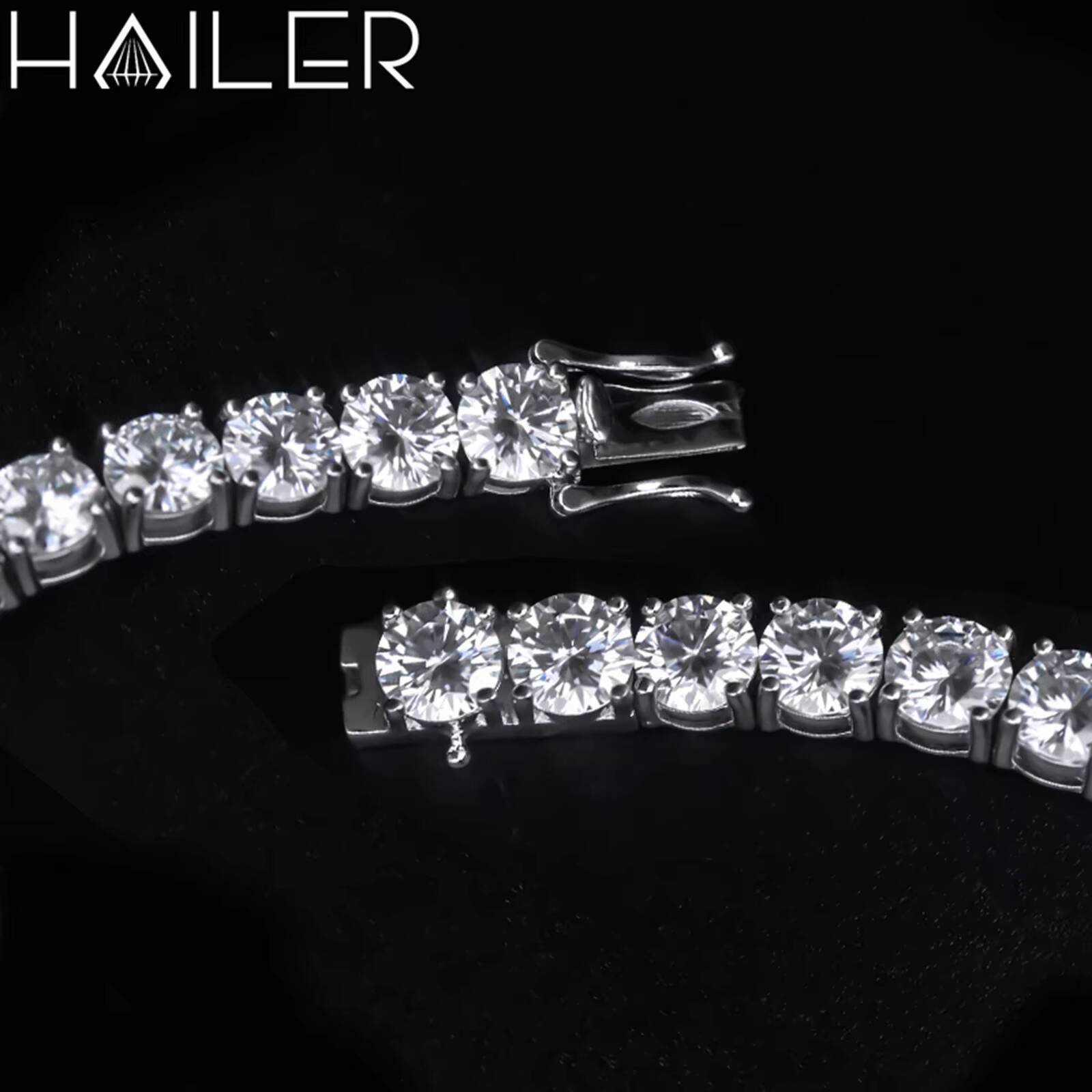 Classic 5MM 6MM Round Moissanite Bracelet Custom Moissanite Bracelet Women Tennis Bracelet 925 Silver