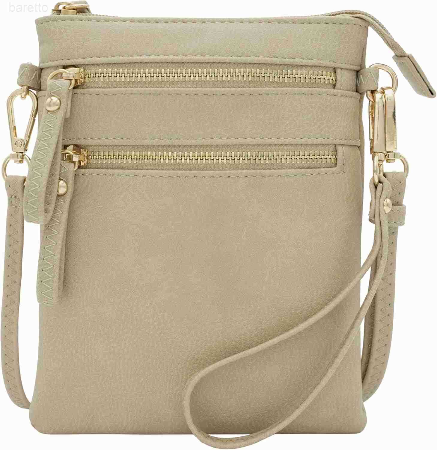 Small Crossbody Bag for Women Multi Zip Pockets with Detachable Wristlet Lightweight Travel Purse Cell Phone Pouch Z250909
