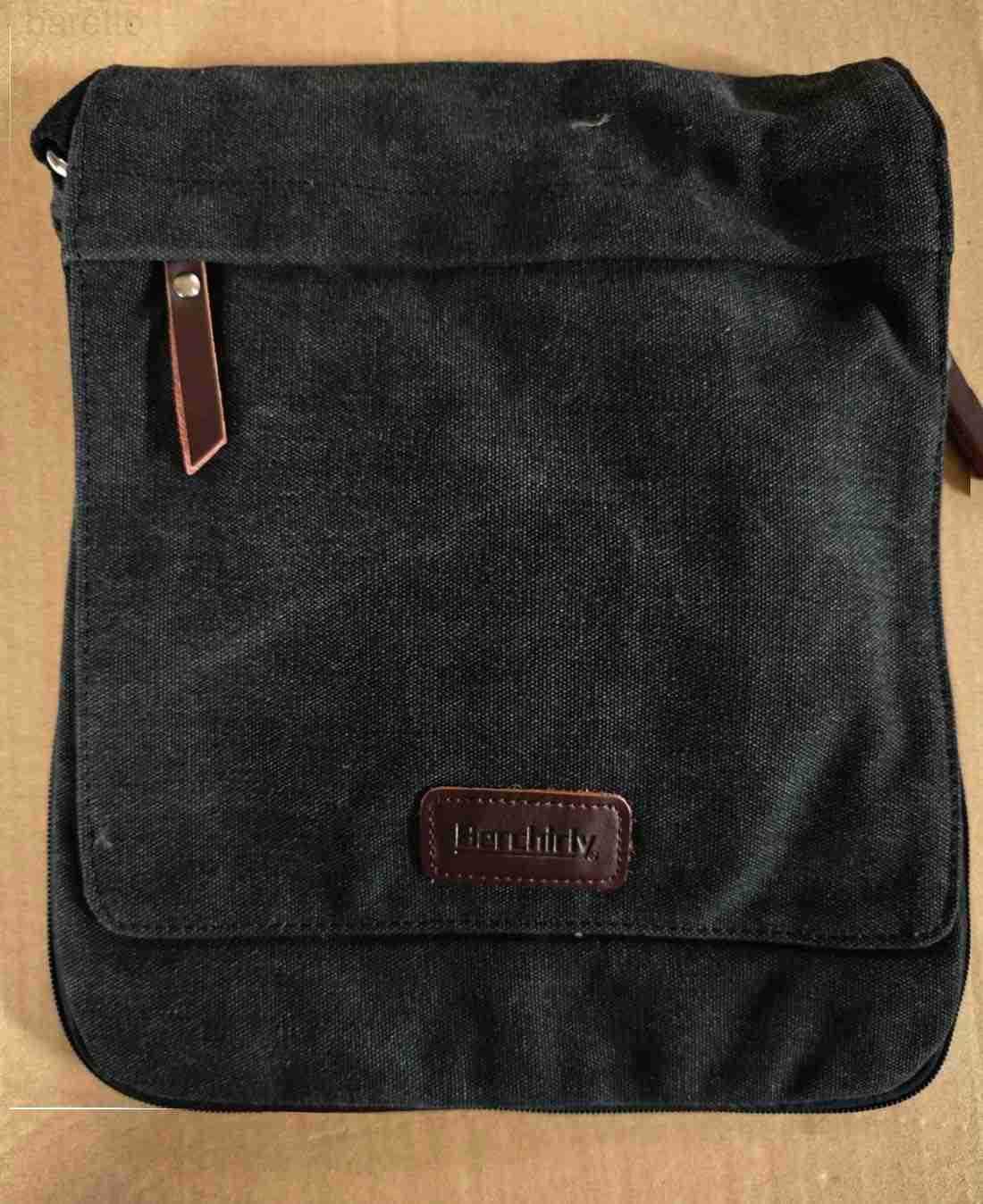 Vintage Canvas Leather Messenger Crossbody Bag Pack Organizer Z250909
