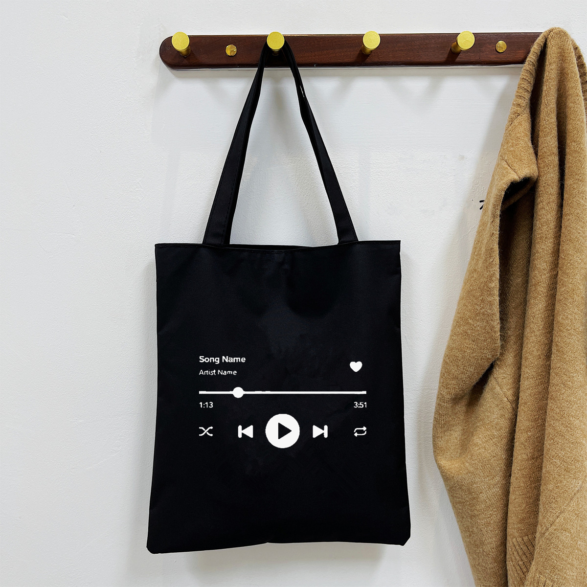 2025 New Korean Style Casual Shopping Bag - Large Capacity Printed Student Supplementary Study Bag Z250224