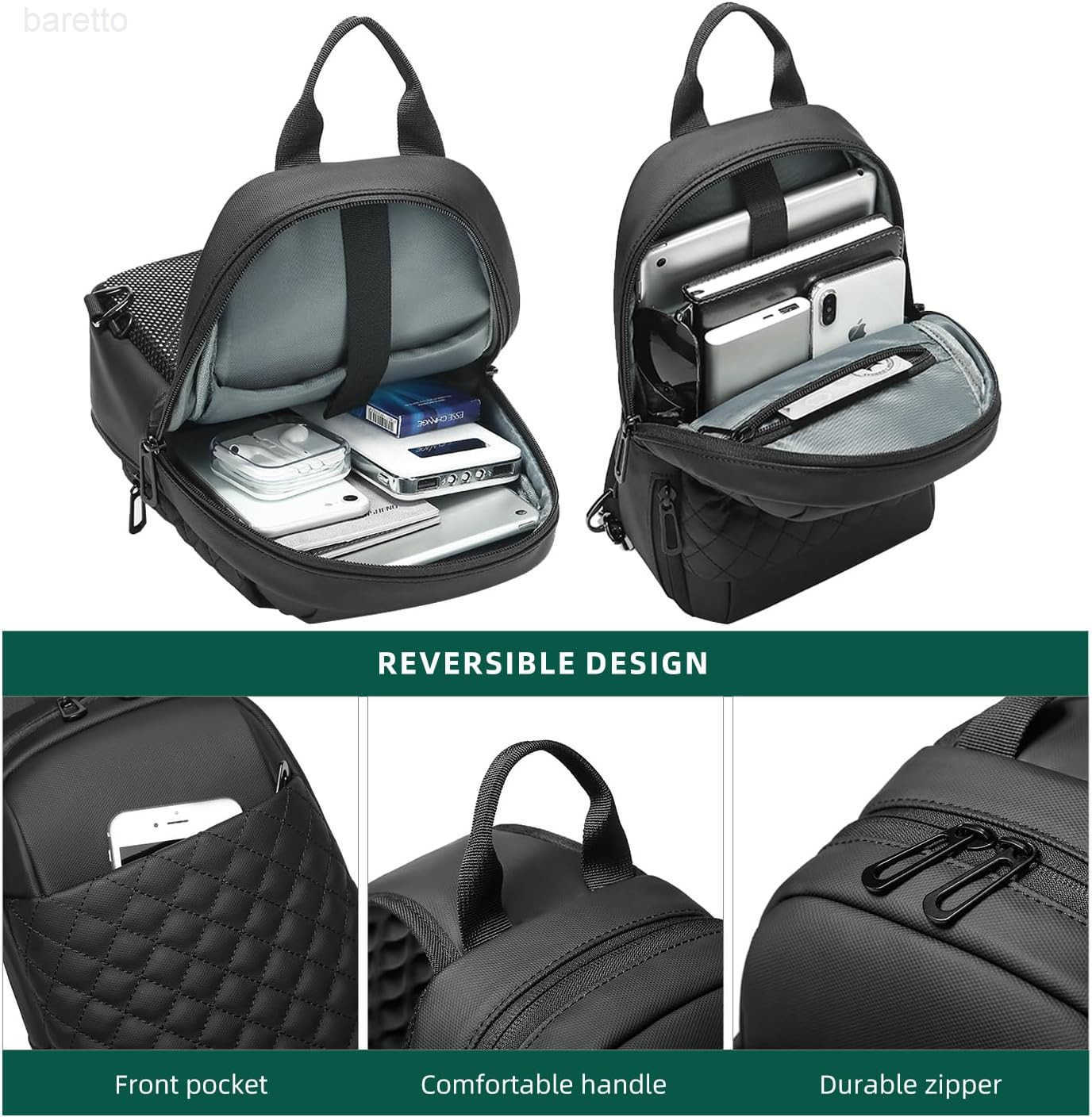 Bag Chest Shoulder Backpack Crossbody Sling Backpack for Men Waterproof Single Shoulder Dayback with USB Charging Port for Commuting Z250909