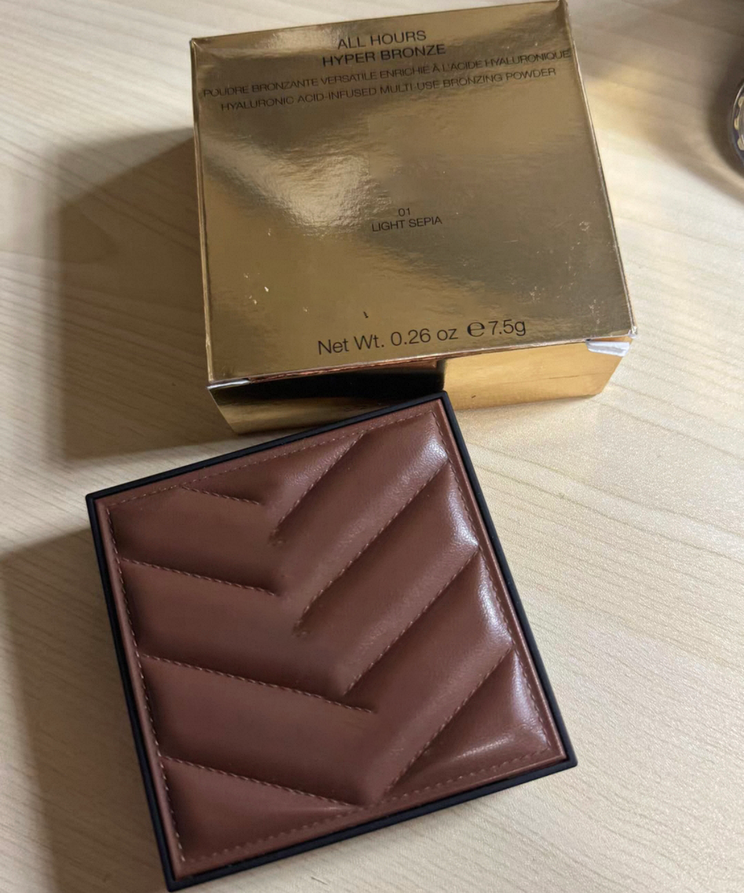 Bronze Leather Powder 7.5g Face Shadow Powder Durable Fine Setting Powder Oil Control Makeup Holding Cosmetics High Quality