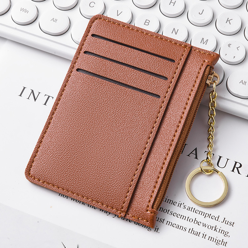 Free Shipping 2025 New Ultra Thin Women's Card Wallet Multi-Card Slot Zipper Coin Purse High Capacity ID Document Holder