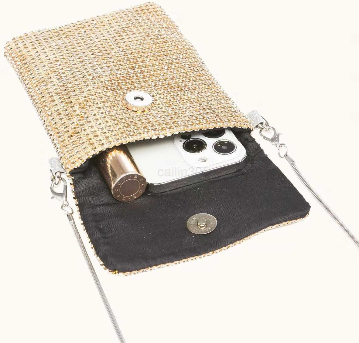 Womens Crossbody Bag Glitter Rhinestone Evening Bag Purse Sequin Wedding Handbag Z25909
