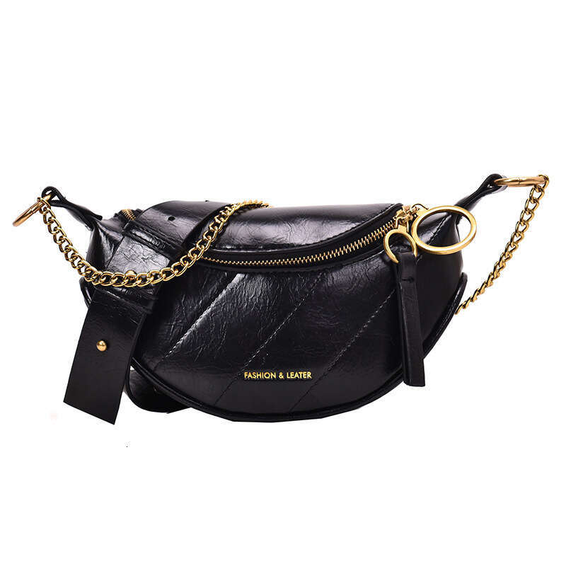 Leather Fanny Pack for Women: Stylish Chain Fashion Zipper Banana Crossbody Bum Bag, 2024 dh5727163