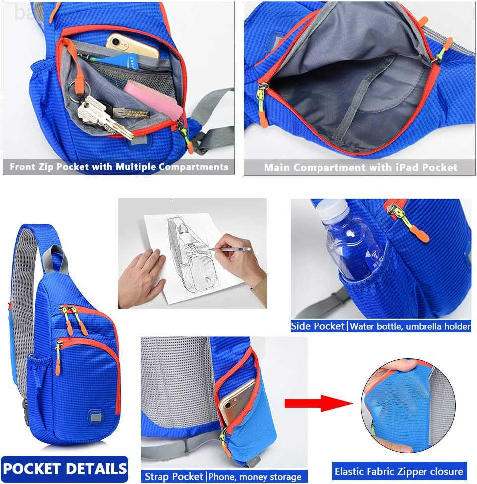 Small Sling Backpack Waterproof Unisex Shoulder Bag Chest Crossbody Daypack Z250909