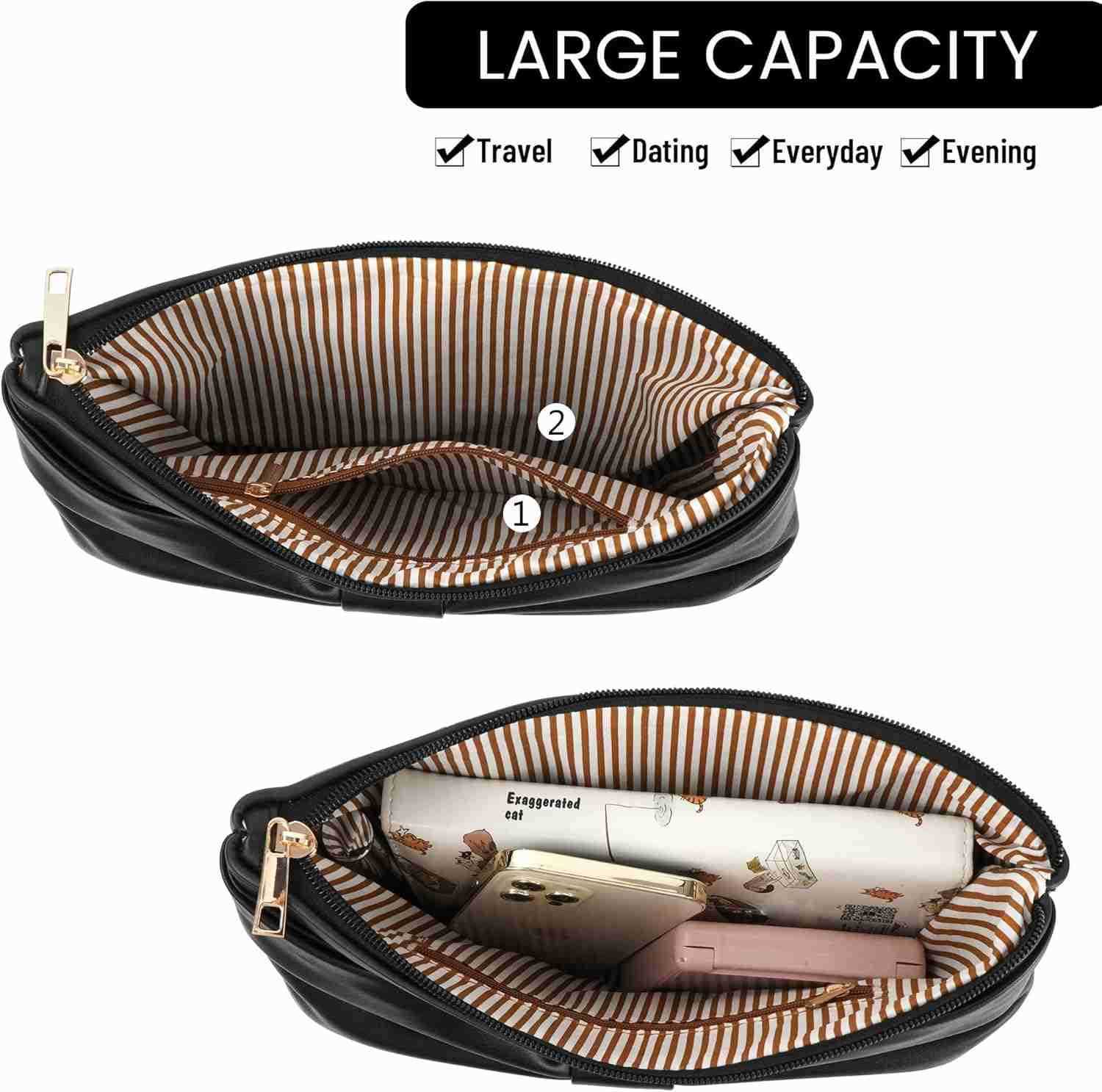 Large Bow Design Faux Leather Handbag Evening Clutch Bag Purse Z25909