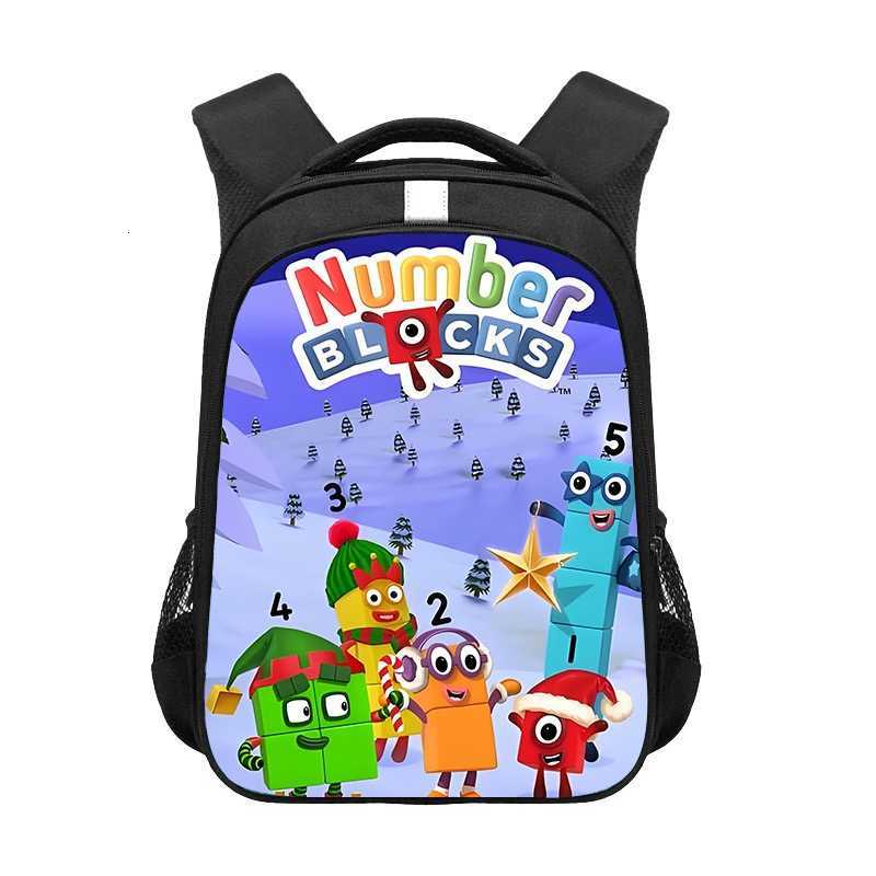 Number Blocks Cartoon Backpack Student Boys Girls BookBag Children School Bag Laptop Shoulder Bags for Men Womeny250714