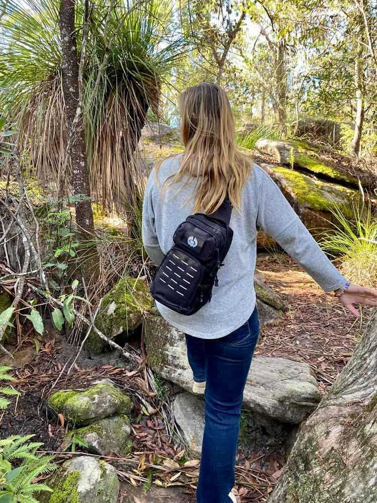 Sling Bag Single Shoulder Crossbody Backpack Urban Outdoor Sports Military Style MOLLE Travel Pack for EDC Gear V2 Black Z250909