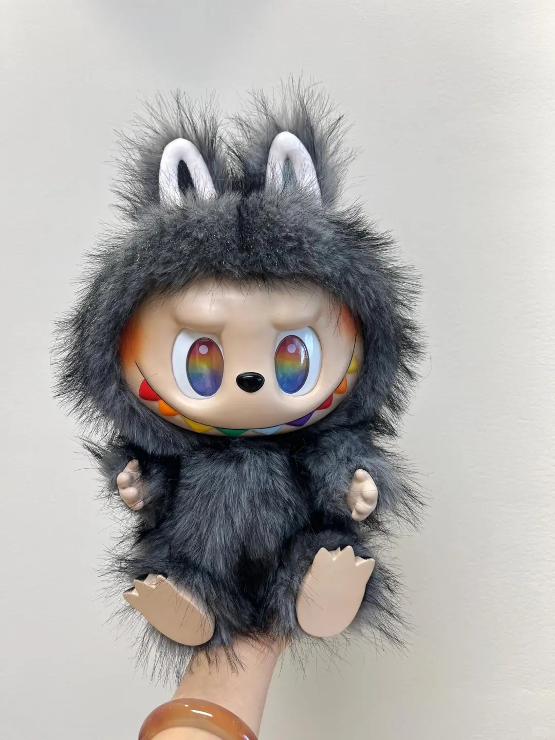 Large 38CM 24D Real Eyeball Plush Cotton Body Vinyl Face Fabric Fashion Doll with Big Business Card