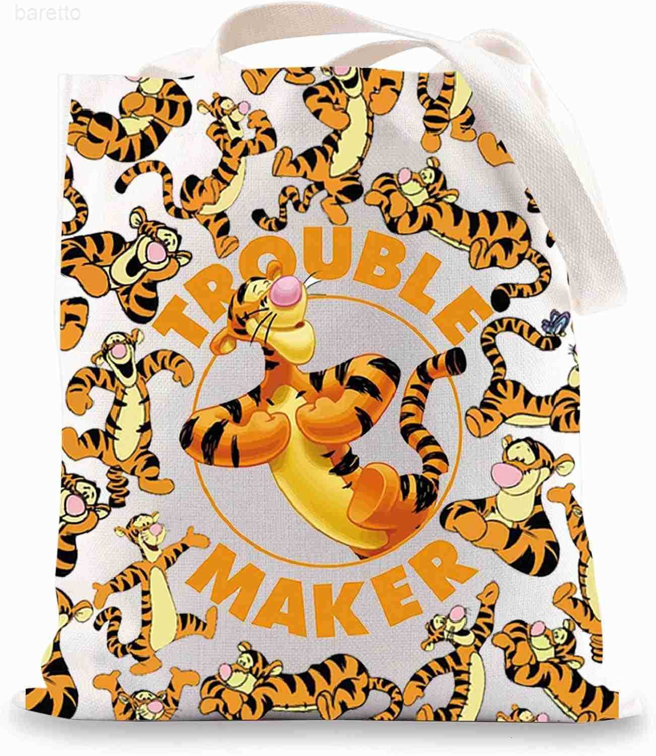 Cartoon Tiger Crossbody Bag Fairy Tale Gift Trouble Maker Shoulder Bag Cartoon Merchandise Z250909