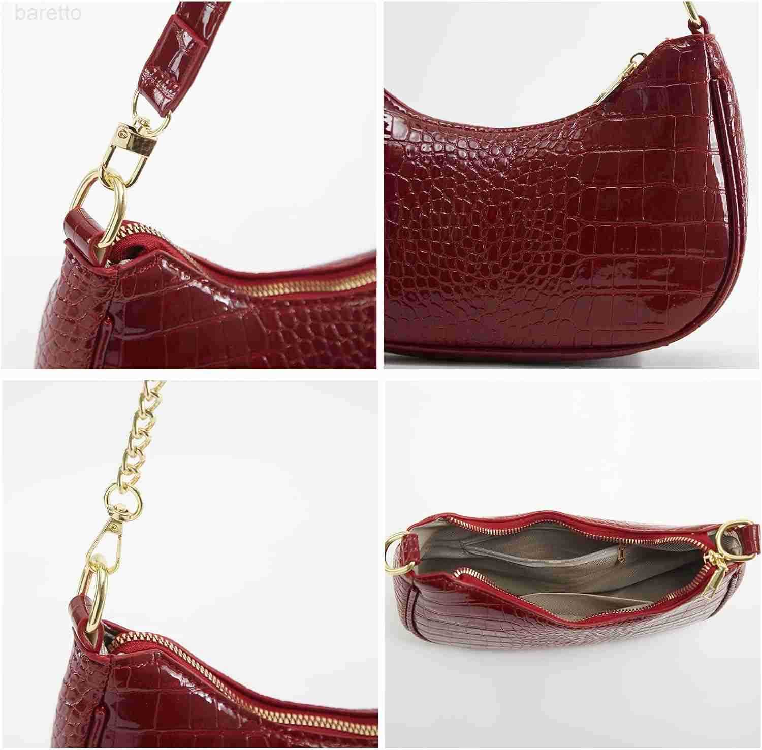 Bags for Women Leather Cute Hobo Tote Handbag Under the Arm Purses Mini Clutch Purse with Zipper Closure Z250909