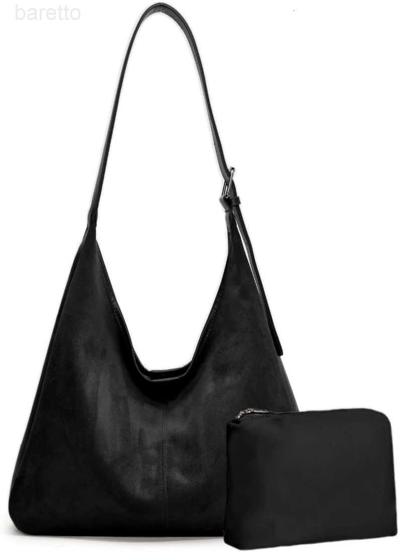 Tote Bag Hobo Bag for Women Retro Slouchy Suede Hobo Bag with Adjustable Strap Stylish Office Tote Handbag Z250909