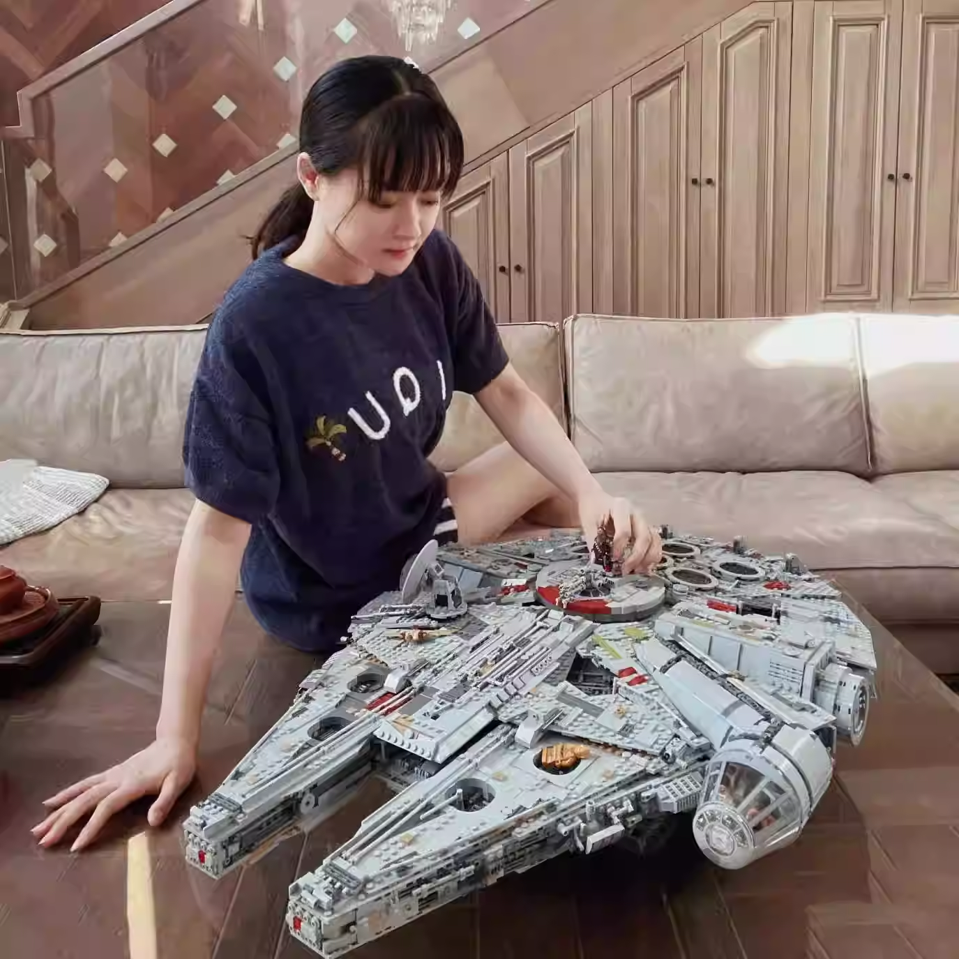 Top quality compatible with Leg0 Millennium Falcon building blocks assembly high difficulty large adult toy gift Figures S25926