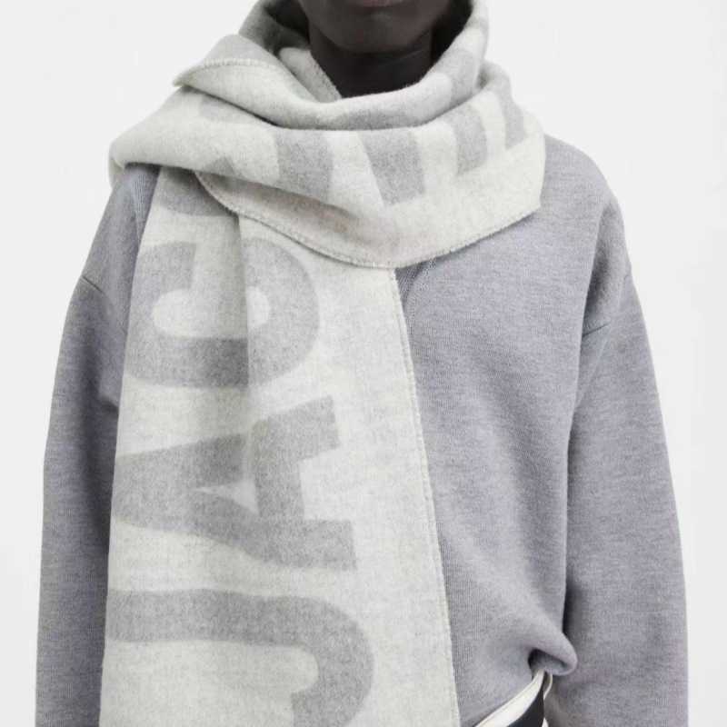 Jmus Scarf 2024 Autumn Winter New Unisex Letter Jacquard Warm Tassel Wool Neck Scarf Shawl L250904 2I2T9