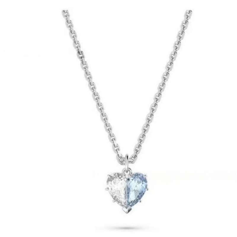 Women's Gradient Crystal Beads Pendant Necklace - Candy Color Shift Design