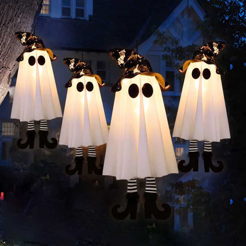 41Pcs Halloween LED Light Up Witch Ghost for Halloween Party Home Indoor Outdoor Yard Decoration Scary Hanging Ornaments Gifts H250908