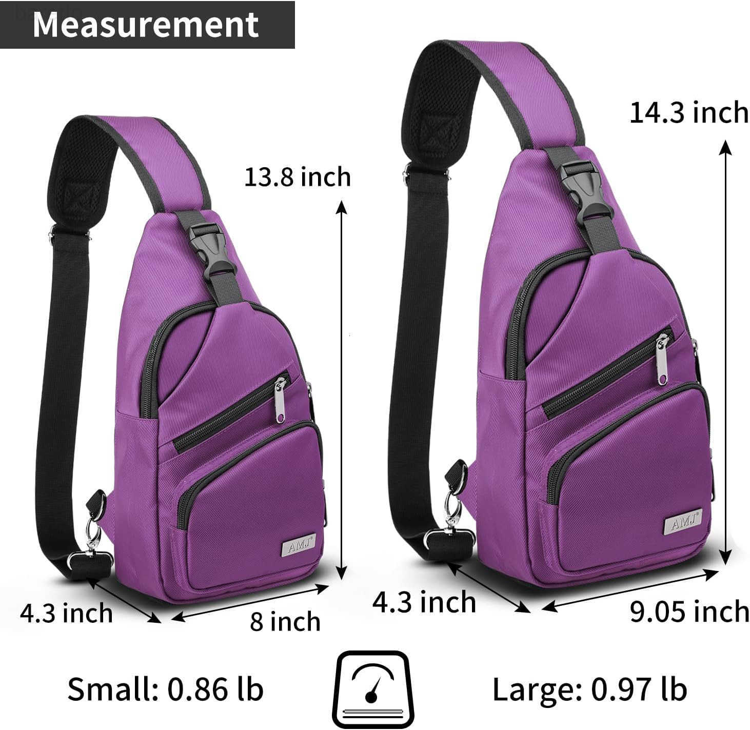 Crossbody Sling Bag Men Women Casual Shoulder Backpack Chest Daypack Satchel for Hiking Travel Z250909
