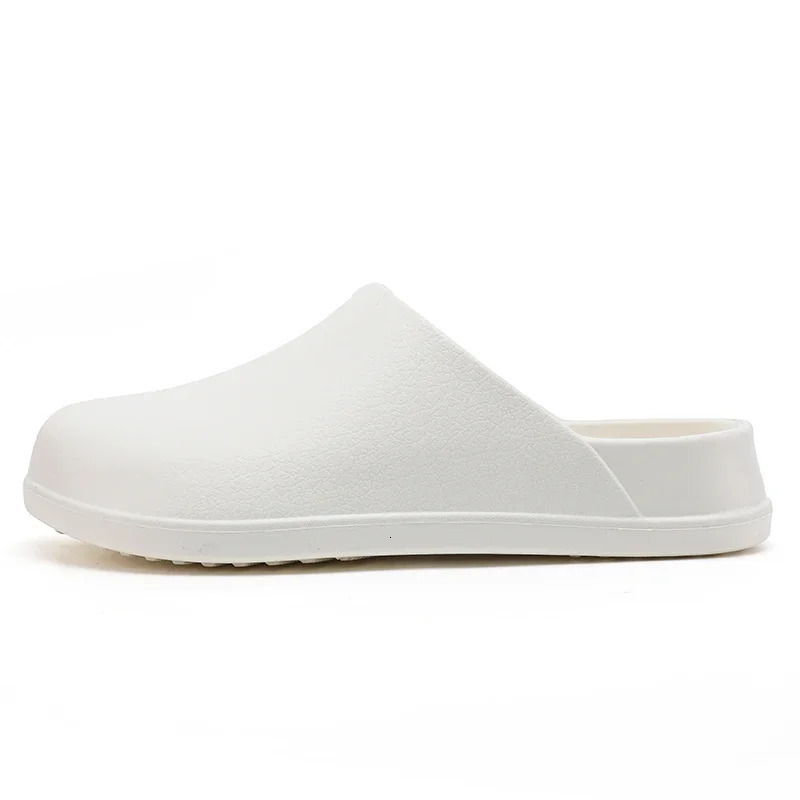 Mens Kitchen Chef Shoes Waterproof Garden Clogs Closed Toe Half Shoes Rubber Slippers Restaurant el Working Summer Beach 250908 - view 7