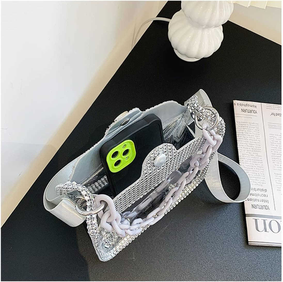 Evening Purses Mini Clutch Bags Womens Crossbody Rhinestone Handbags Shiny Shoulder Bag Z25909