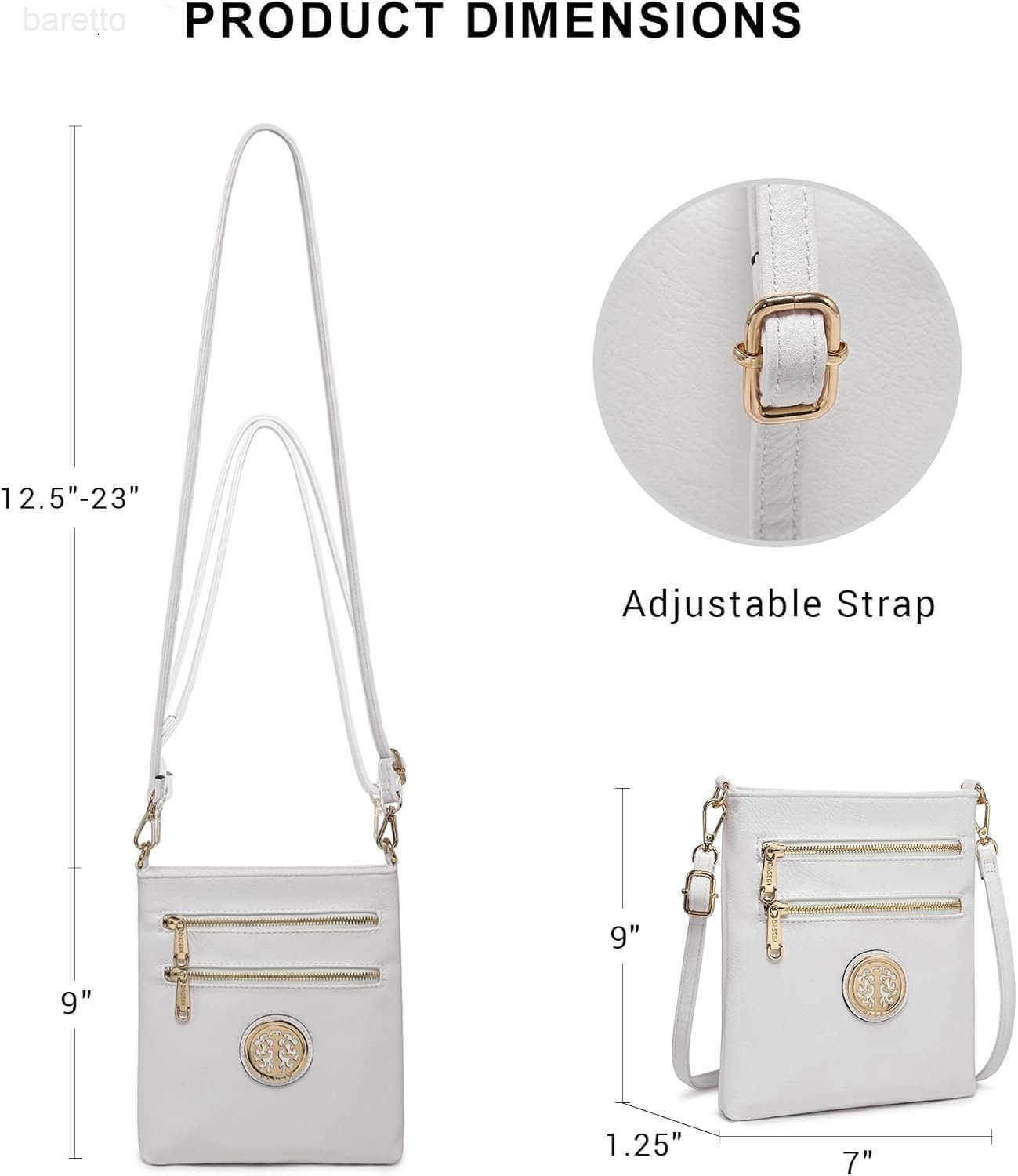 Women Small Crossbody Bag Lightweight Shoulder Purses Multi Zipper Pockets Phone Purse Handbag Z250909