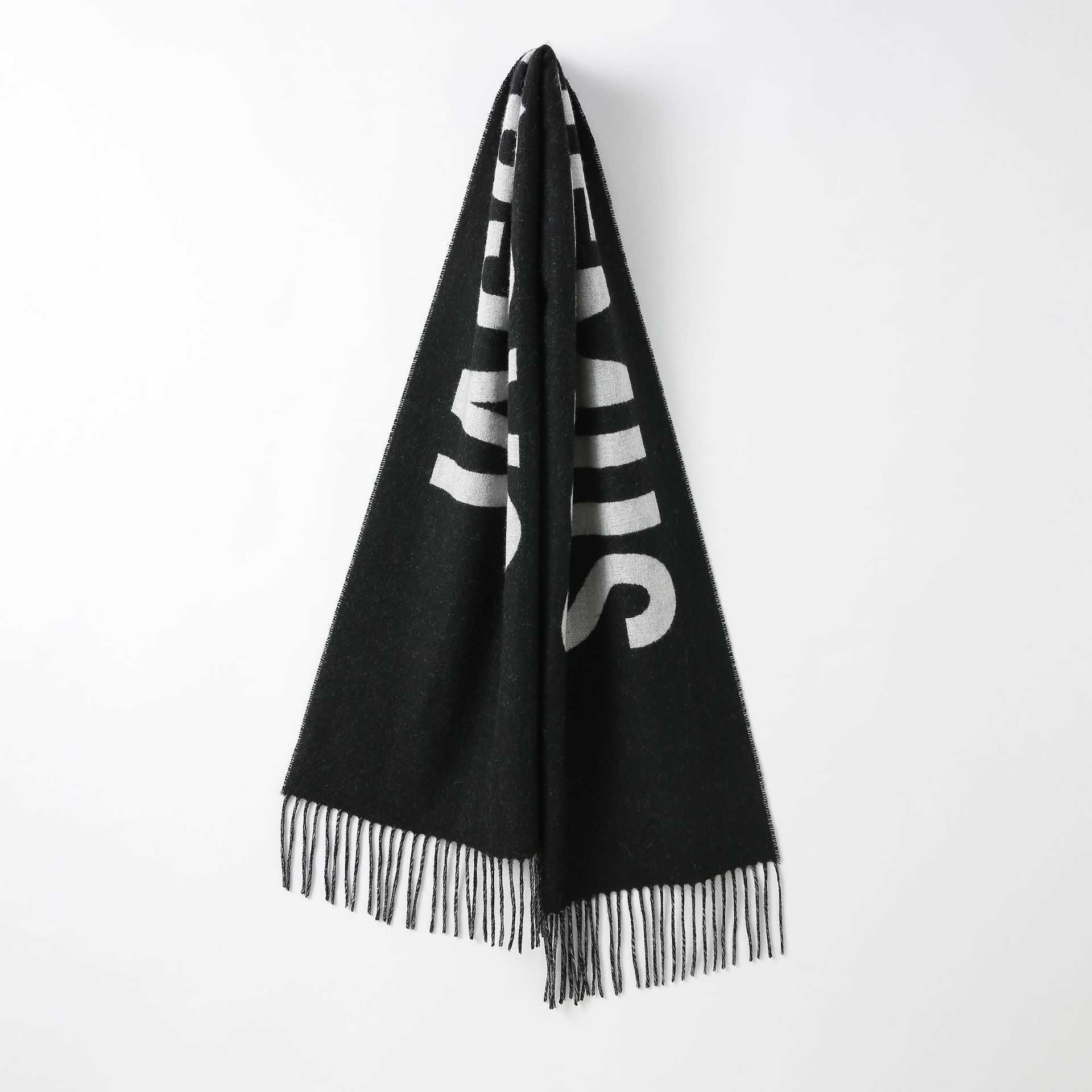 Wool Scarf for Women Autumn and Winter New Jacquard Letter Shawl Tassel Neck Warmer L250904 1CUIC