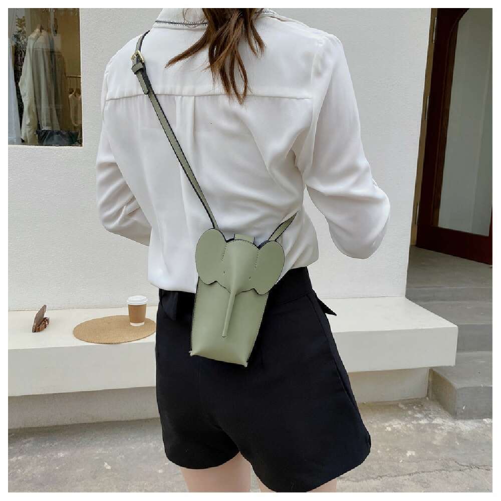 Girls Fashion Cute Elephant Crossbody Bags for Women Leather Soft Small Purses Card Wallet Phone Shoulder dh2931047