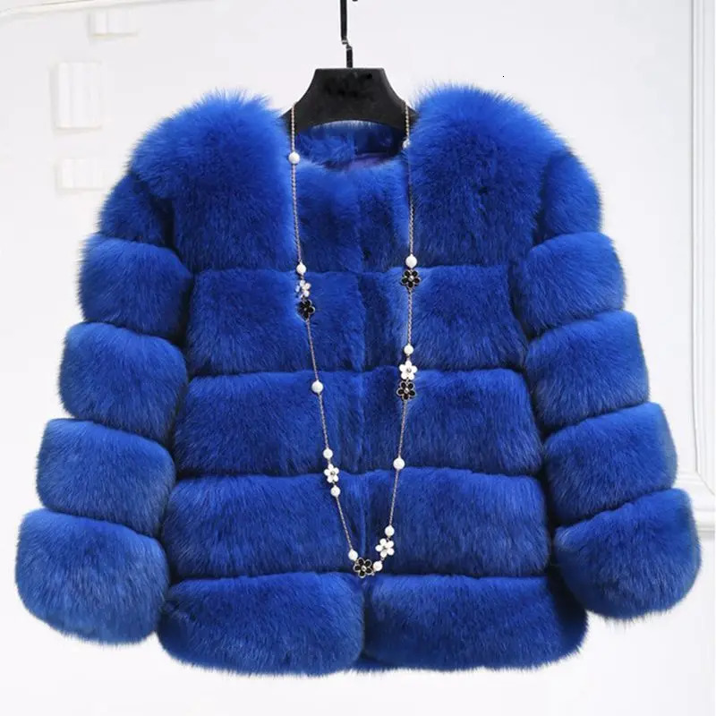 212 Years Girls Faux Fur Jacket Warm Elegant Toddler Baby Fox Fur Coat Girls Winter Clothes Long Sleeve Outwear TZ654 250908