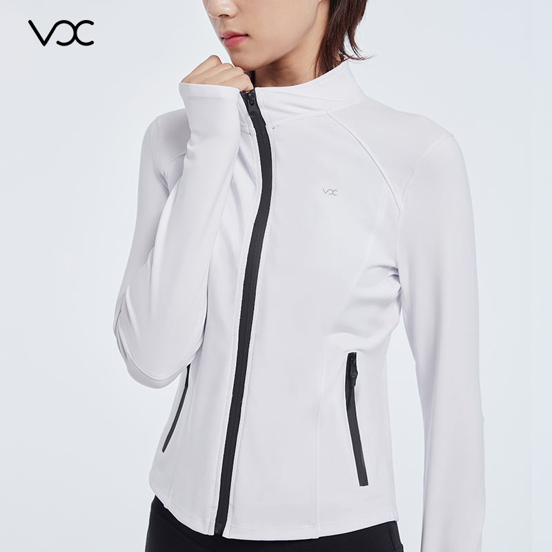 The Women's Long Sleeve Top is breathable and dry, trimming the neckline while keeping you warm.