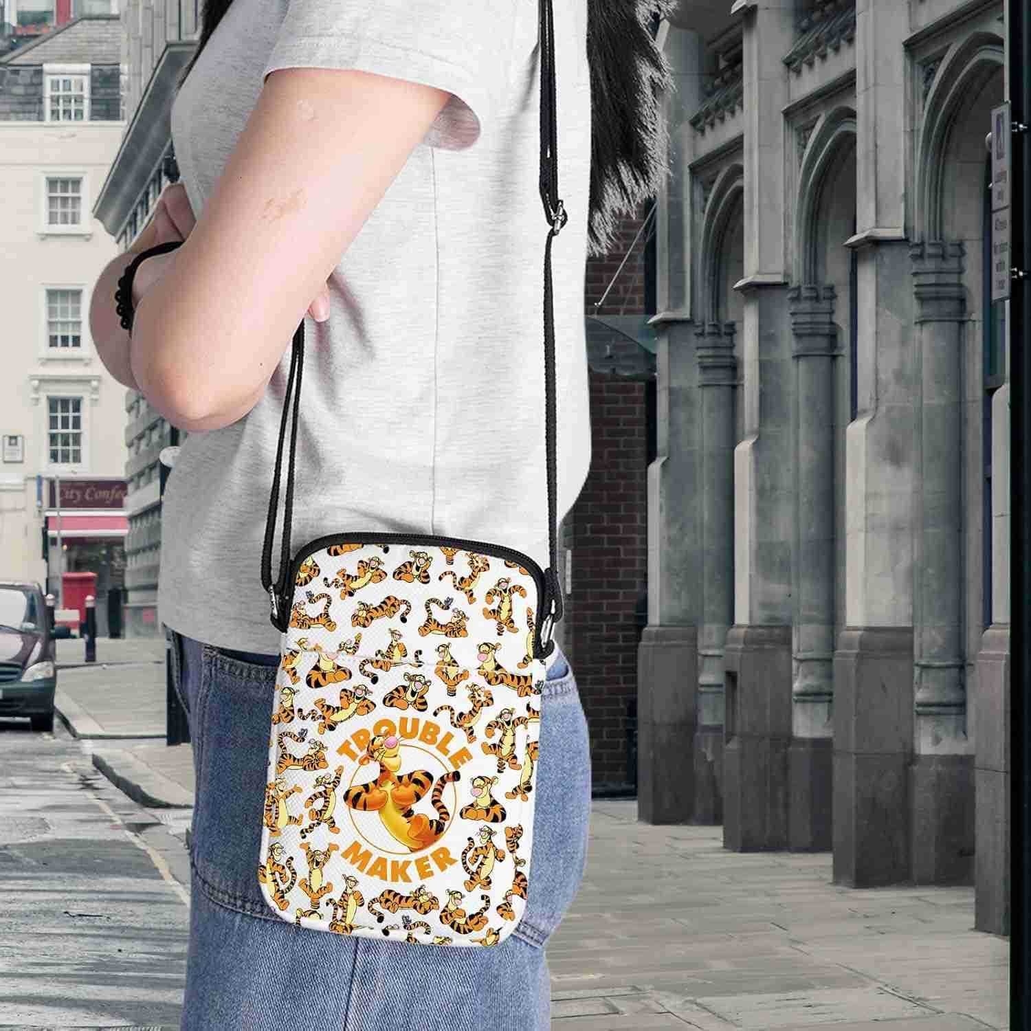 Cartoon Tiger Crossbody Bag Fairy Tale Gift Trouble Maker Shoulder Bag Cartoon Merchandise Z250909