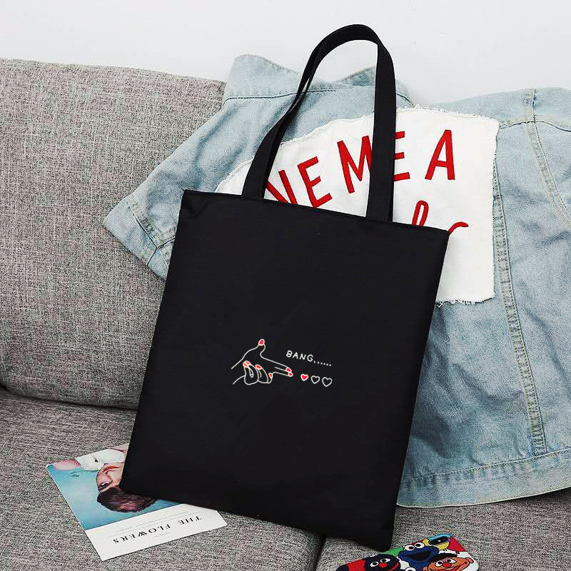 2025 New Korean Style Casual Shopping Bag - Large Capacity Printed Student Supplementary Study Bag Z250224