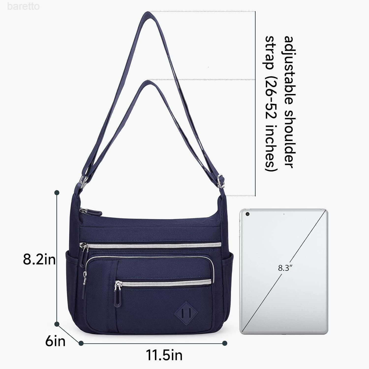 Bags for Women Nylon Waterproof Shoulder Purse Messenger Bag Ladies Multiple Pockets Bag for Travel Z250909